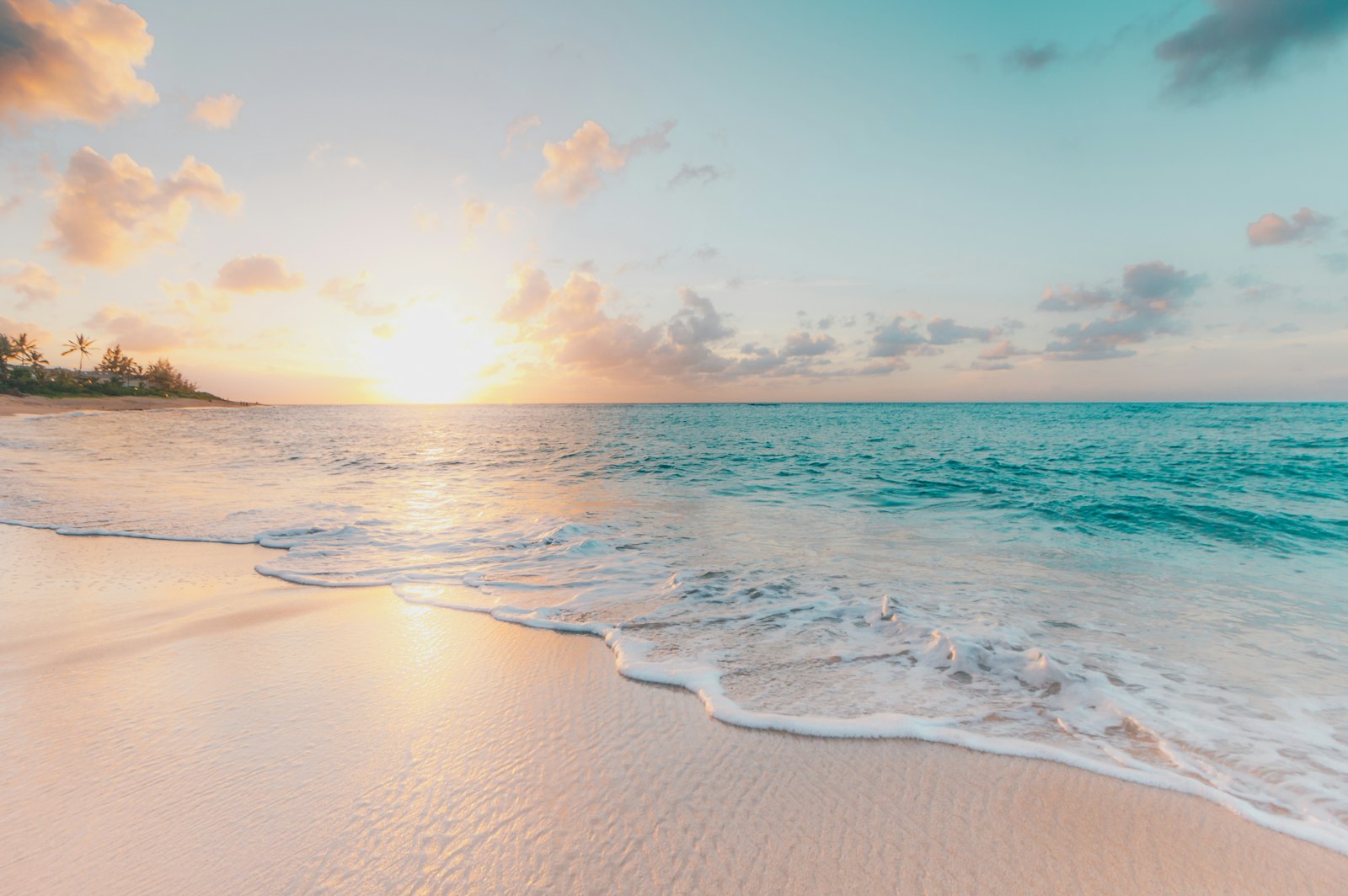 Guam coastline at sunset